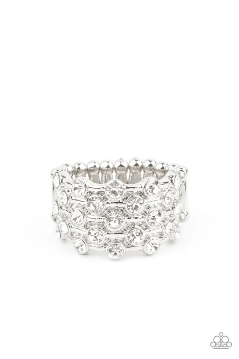 Paparazzi ♥ Metro Motivation - White ♥ Ring