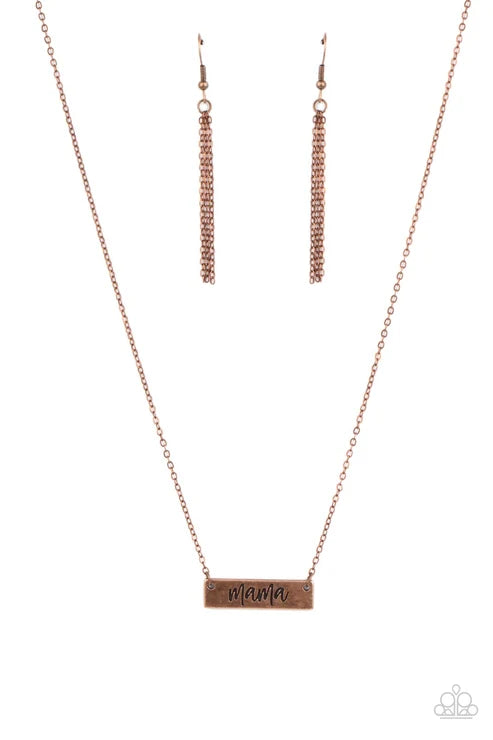 Paparazzi ♥ Blessed Mama - Copper ♥ Necklace