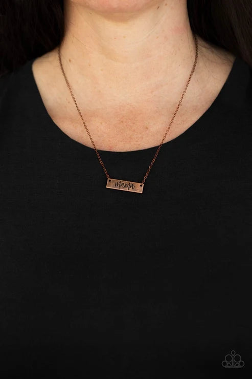 Paparazzi ♥ Blessed Mama - Copper ♥ Necklace