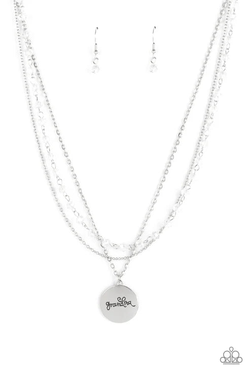 Paparazzi ♥ Promoted to Grandma - White ♥ Necklace