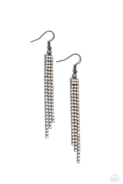 Paparazzi ♥ Candescently Couture - Black ♥ Earrings
