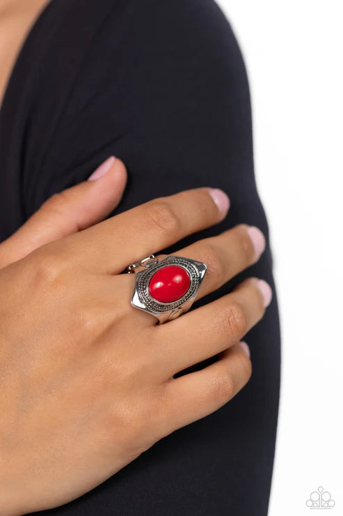Paparazzi ♥ Safari Sightseer - Red ♥ Ring