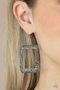 Paparazzi ♥ World FRAME-ous - Silver ♥ Earrings