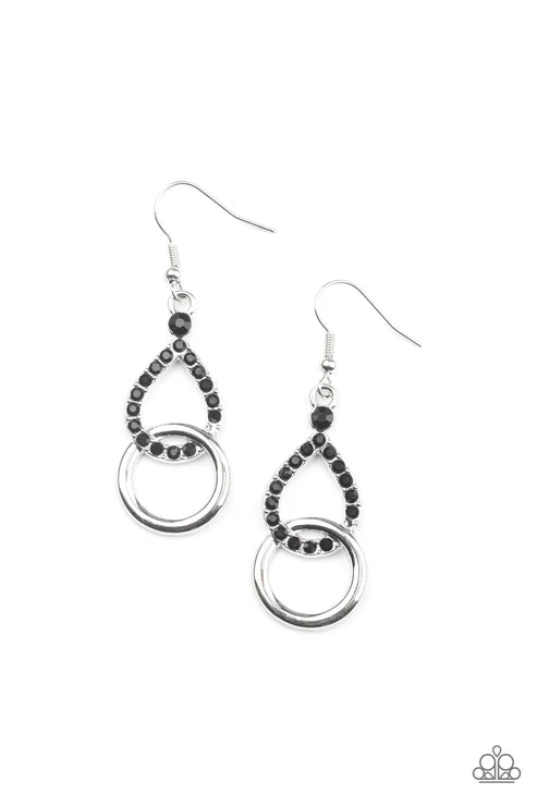 Paparazzi ♥ Red Carpet Couture - Black ♥ Earrings