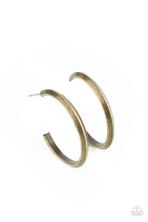 Paparazzi ♥ On The Brink - Brass ♥ Earrings