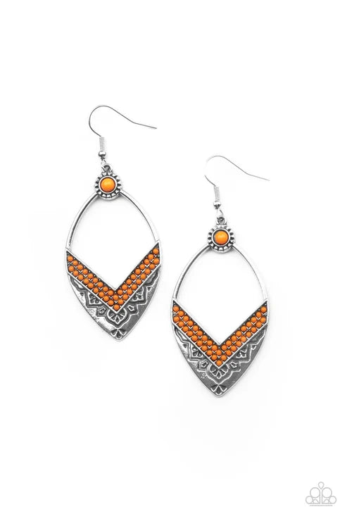Paparazzi ♥ Indigenous Intentions - Orange ♥ Earrings