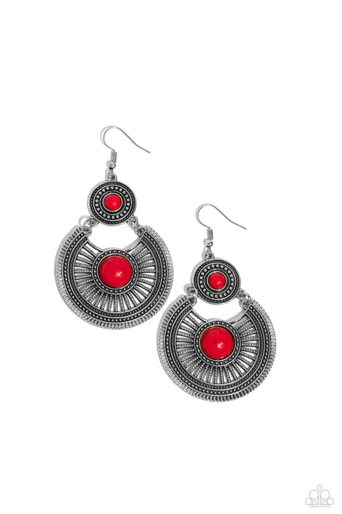 Paparazzi ♥ A Wild Bunch - Red ♥ Earrings