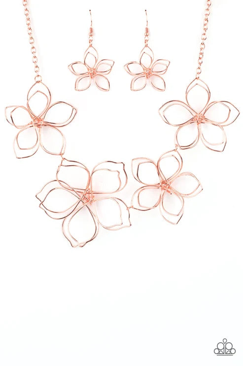 Paparazzi ♥ Flower Garden Fashionista - Copper ♥ Necklace
