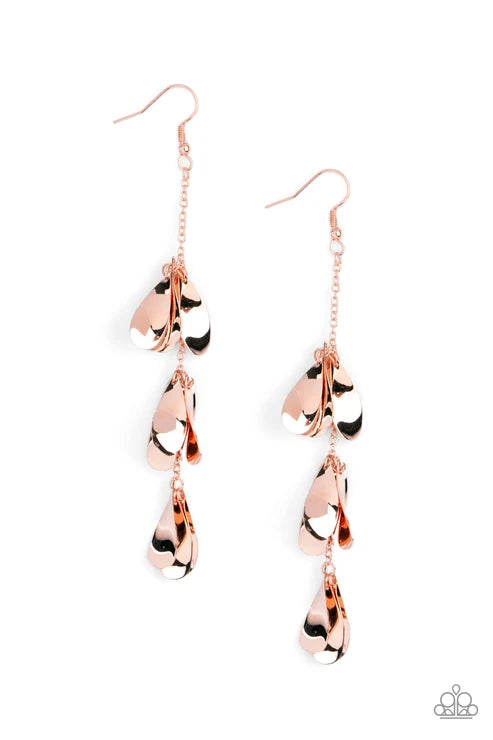Paparazzi ♥ Arrival CHIME - Copper ♥ Earrings