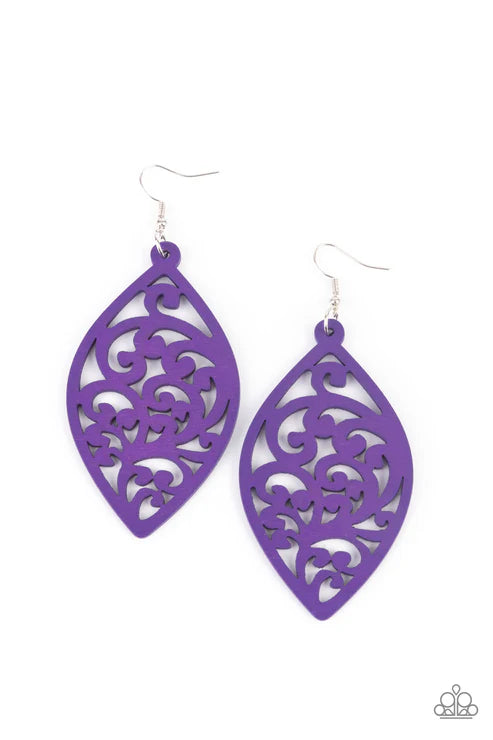 Paparazzi ♥ Coral Garden - Purple ♥ Earrings