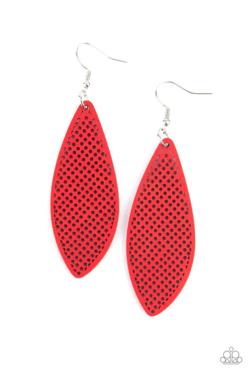 Paparazzi ♥ Surf Scene - Red ♥ Earrings