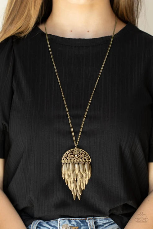 Paparazzi ♥ Canopy Cruise - Brass ♥ Necklace