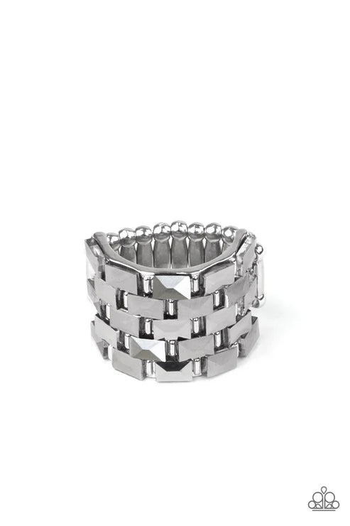 Paparazzi ♥ Checkered Couture - Silver ♥ Ring