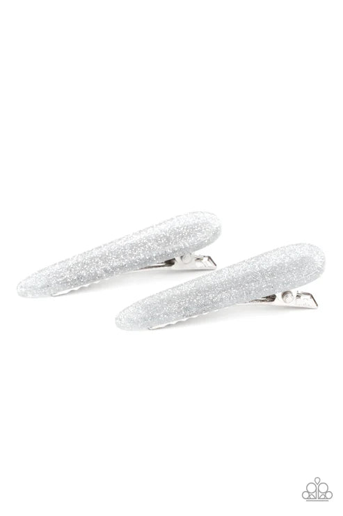 Paparazzi ♥ Pretty in PATRIOT - Silver ♥ Hair Clip