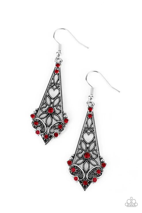 Paparazzi ♥ Casablanca Charisma - Red ♥ Earrings
