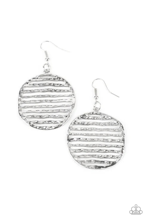 Paparazzi ♥ Sunrise Stunner - Silver ♥ Earrings