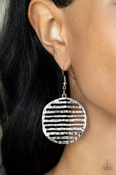 Paparazzi ♥ Sunrise Stunner - Silver ♥ Earrings