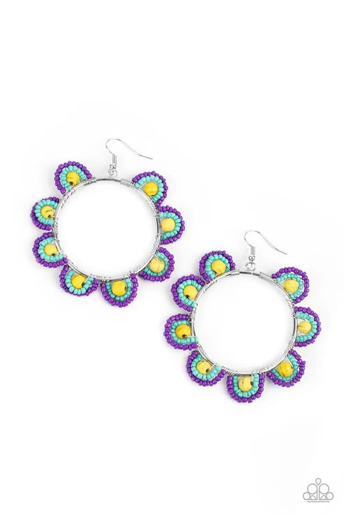 Paparazzi ♥ Groovy Gardens - Yellow ♥ Earrings