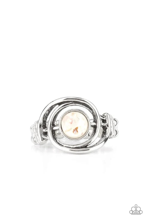 Paparazzi ♥ Celestial Karma - White ♥ Ring