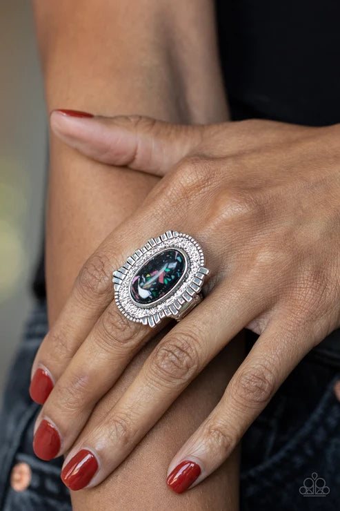 Paparazzi ♥ Terrazzo Trendsetter - Black ♥ Ring