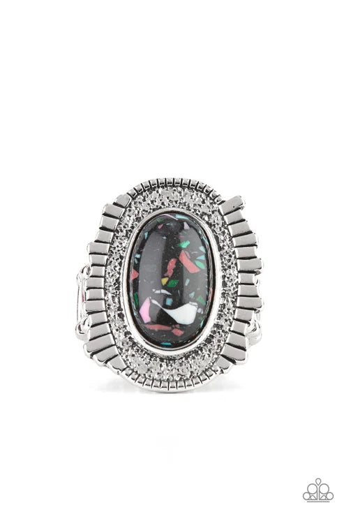 Paparazzi ♥ Terrazzo Trendsetter - Black ♥ Ring