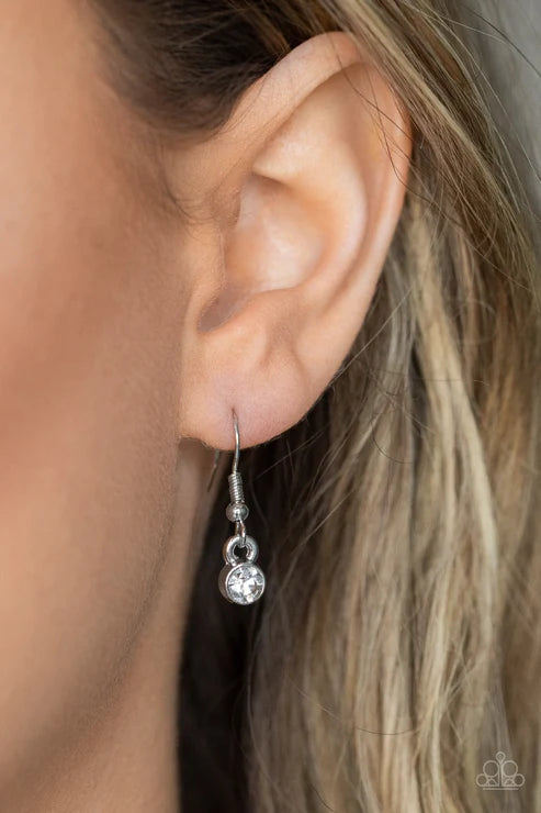 Paparazzi ♥ Rhinestone Revolution - White ♥ Necklace