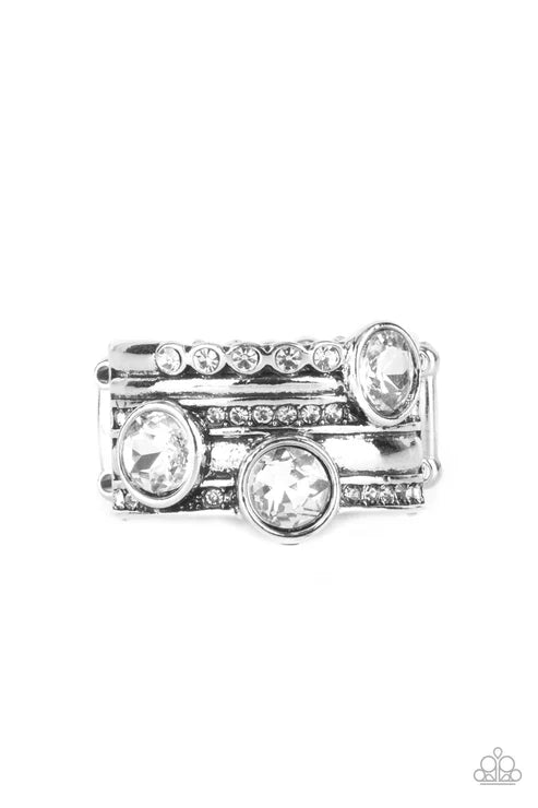 Paparazzi ♥ Pack It On - White ♥ Ring