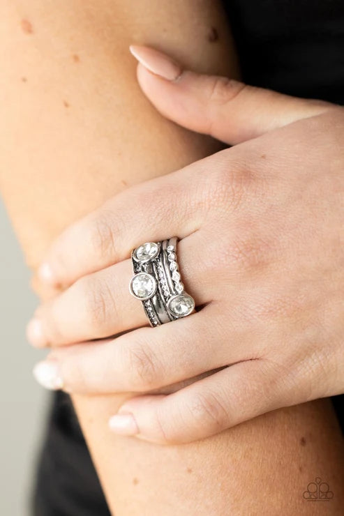 Paparazzi ♥ Pack It On - White ♥ Ring