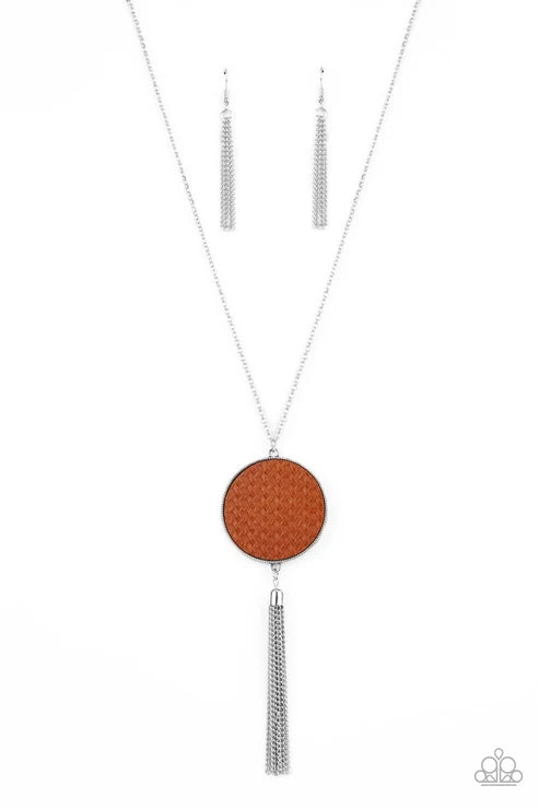 Paparazzi ♥ Wondrously Woven - Brown ♥ Necklace