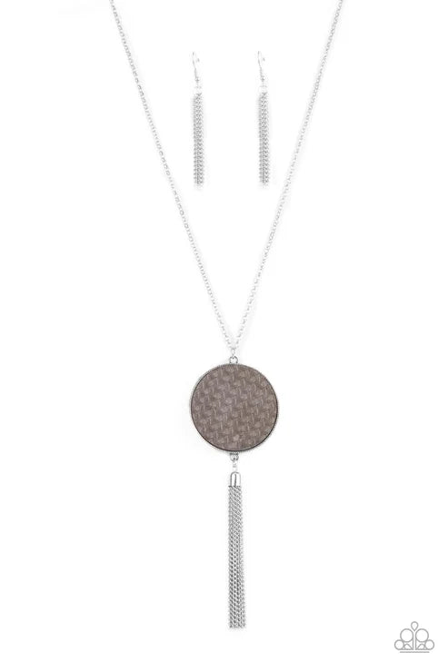 Paparazzi ♥ Wondrously Woven - Silver ♥ Necklace