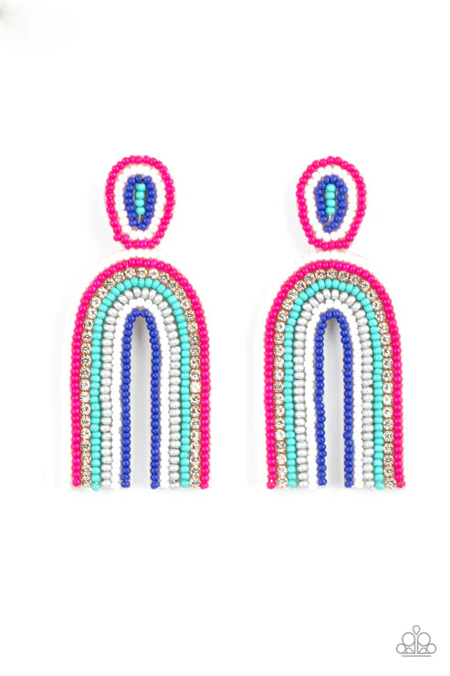 Paparazzi ♥ Rainbow Remedy - Multi ♥ Post Earrings