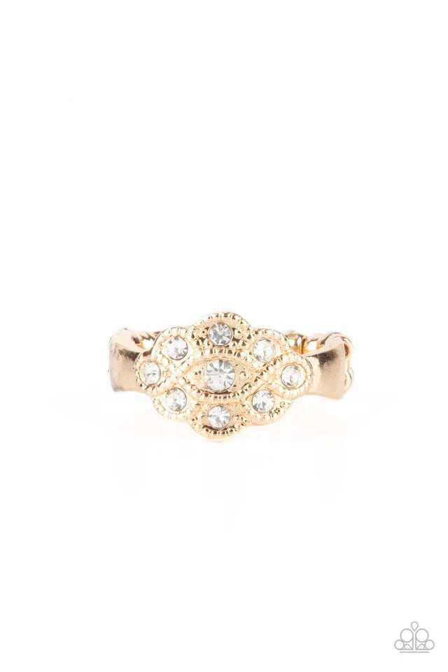 Paparazzi ♥ Floral Frou-Frou - Gold ♥ Ring