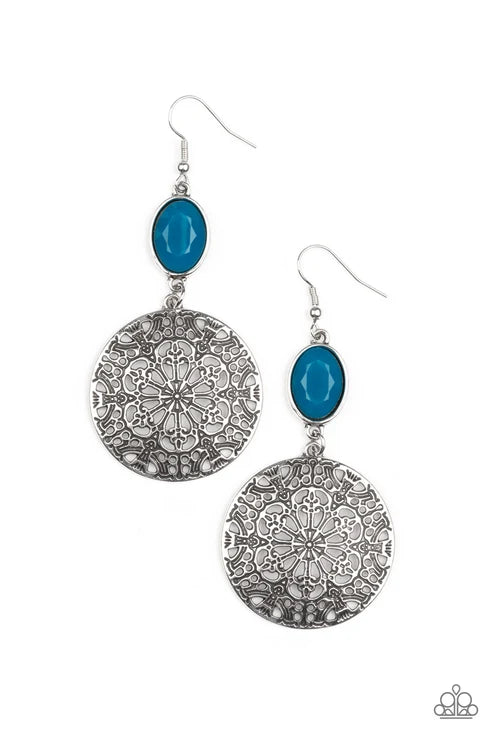 Paparazzi ♥ Eloquently Eden - Blue ♥ Earrings