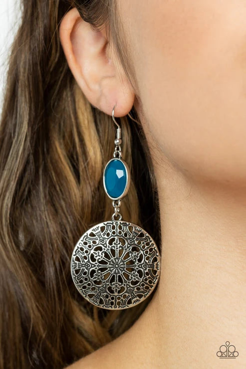 Paparazzi ♥ Eloquently Eden - Blue ♥ Earrings
