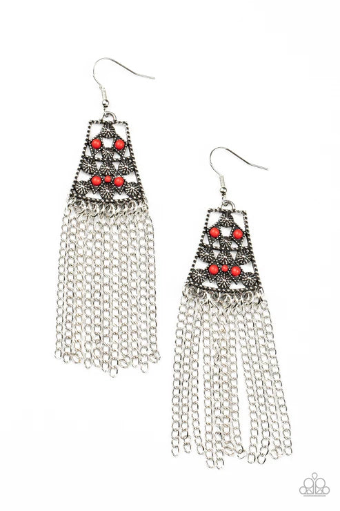 Paparazzi ♥ Cleopatras Allure - Red ♥ Earrings