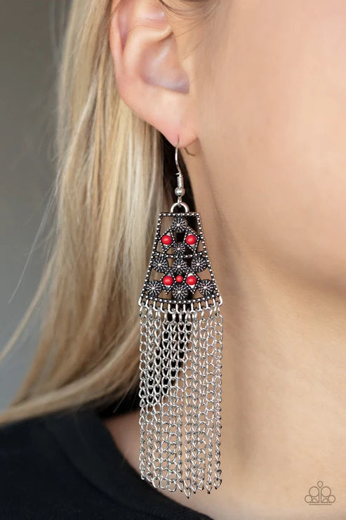 Paparazzi ♥ Cleopatras Allure - Red ♥ Earrings