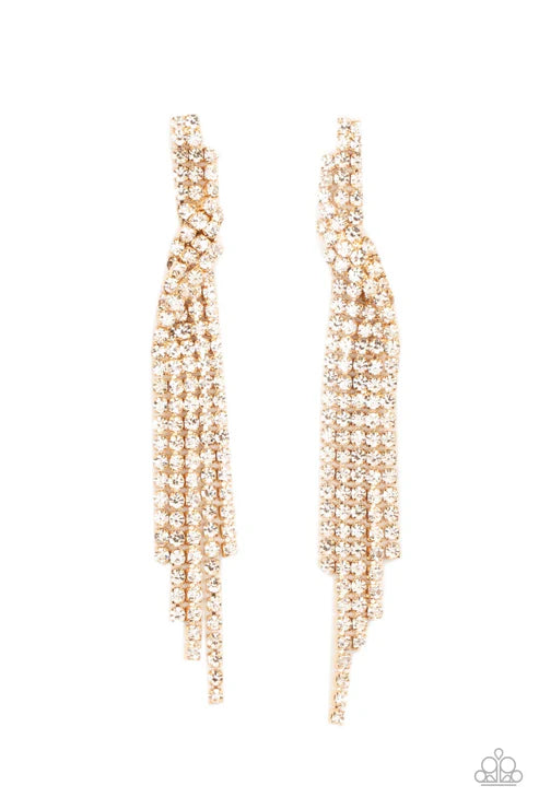 Paparazzi ♥ Cosmic Candescence - Gold ♥ Post Earrings