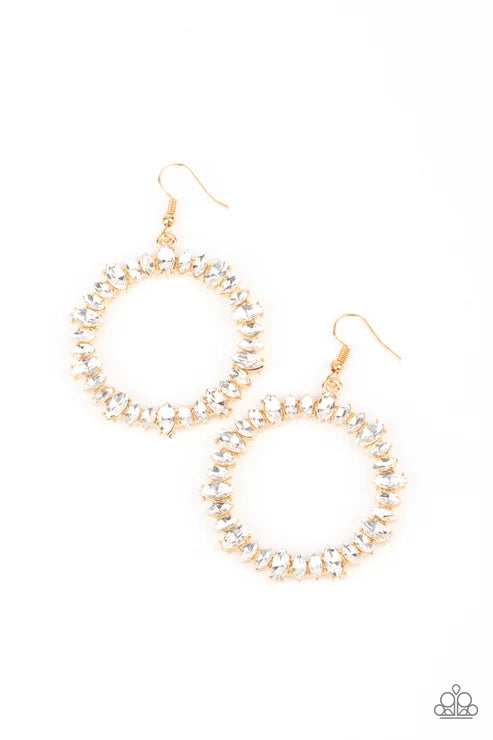 Paparazzi ♥ Glowing Reviews - Gold ♥ Earrings