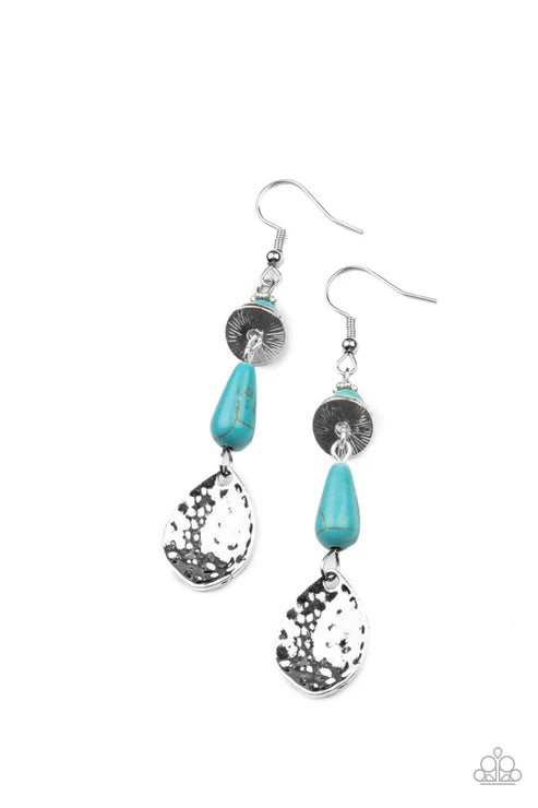 Paparazzi ♥ Artfully Artisan - Blue ♥ Earrings