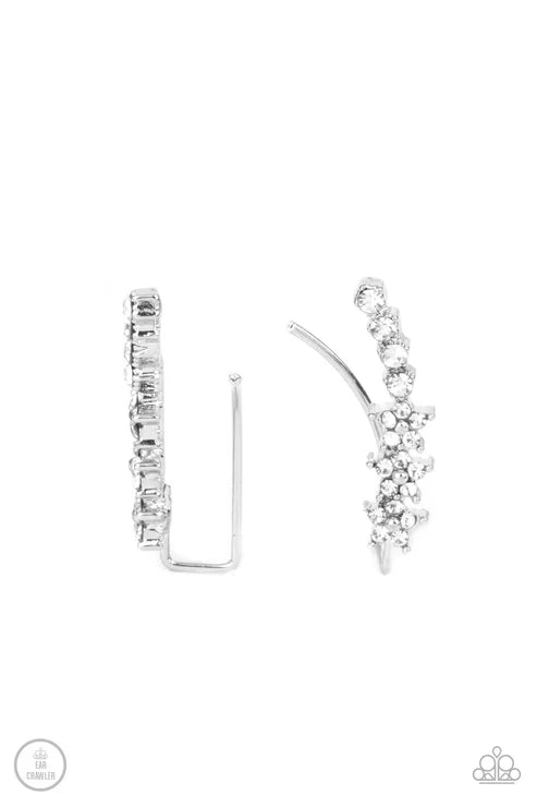 Paparazzi ♥ Flowery Finale - White ♥ Post Earrings