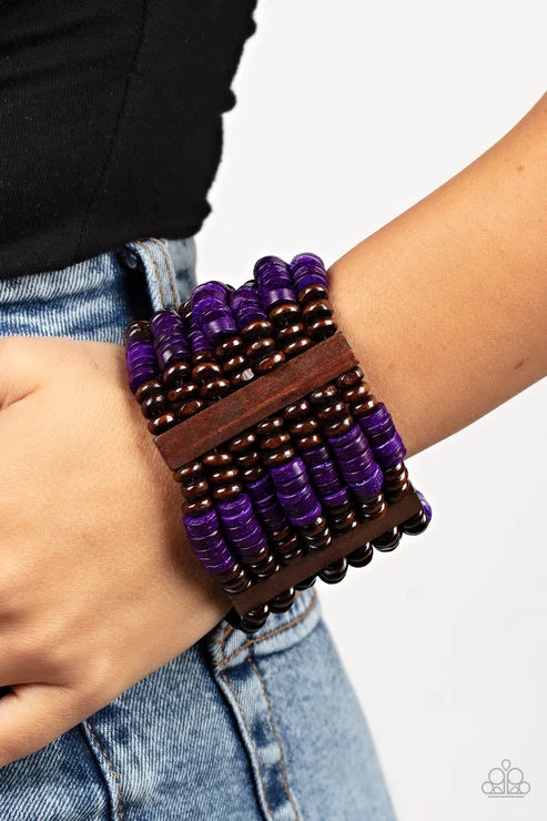 Paparazzi ♥ Vacay Vogue - Purple ♥ Bracelet