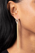 Paparazzi ♥ Dallas Debutante - Gold ♥ Post Earrings