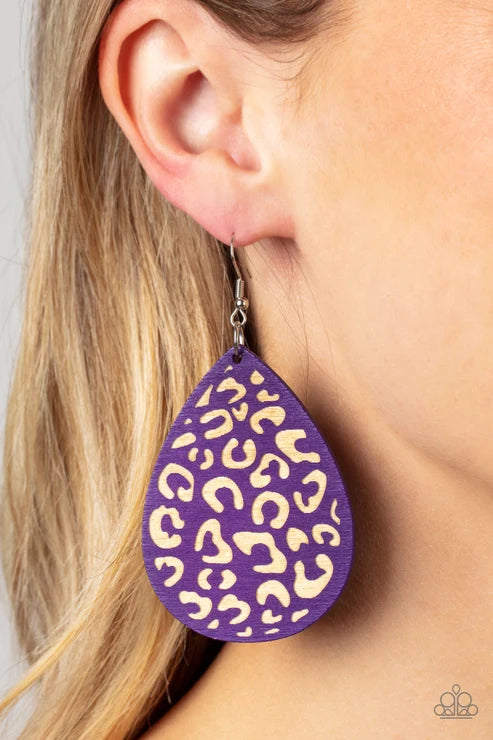 Paparazzi ♥ Suburban Jungle - Purple ♥ Earrings