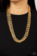 Paparazzi ♥ Dynamite Dynamo - Gold ♥ Necklace