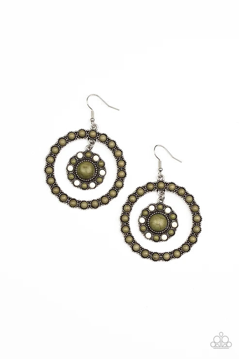 Paparazzi ♥ Saguaro Sanctuary - Green ♥ Earrings