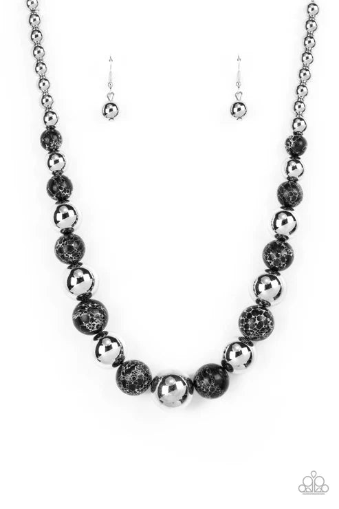 Paparazzi ♥ Stone Age Adventurer - Black ♥ Necklace