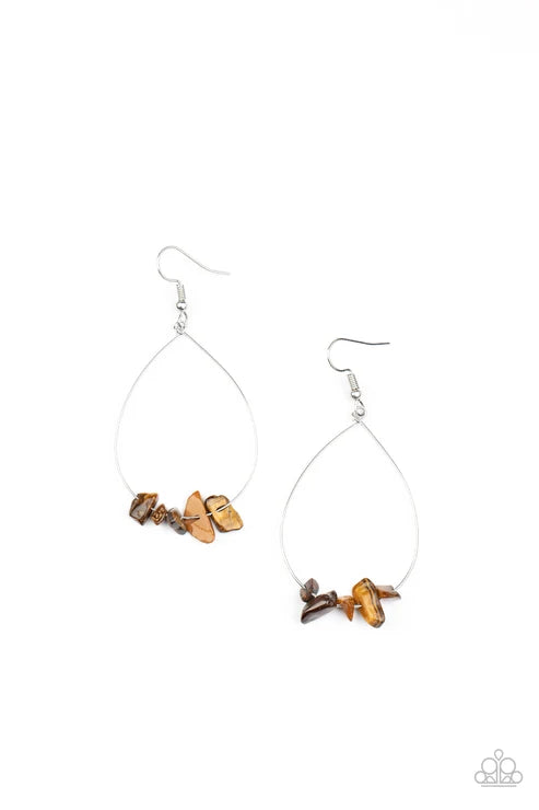 Paparazzi ♥ South Beach Serenity - Brown ♥ Earrings