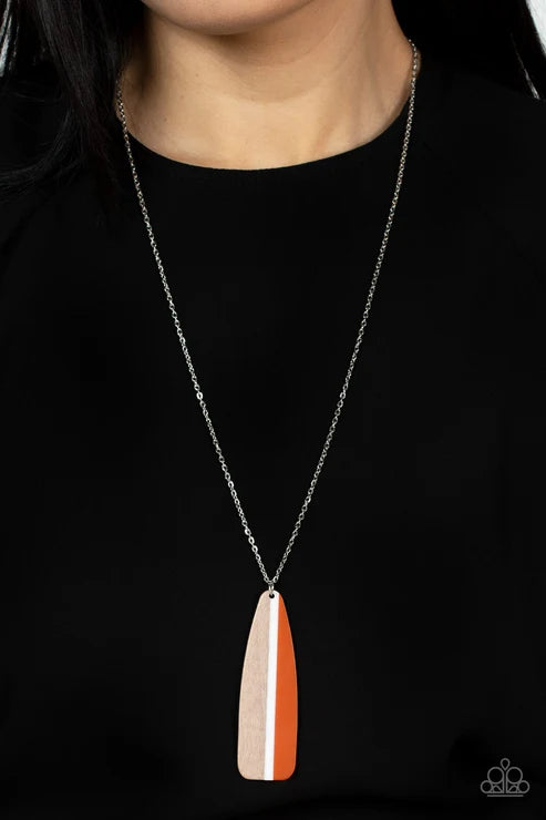 Paparazzi ♥ Grab a Paddle - Orange ♥ Necklace