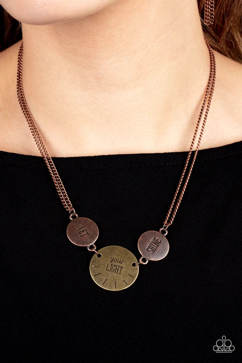Paparazzi ♥ Shine Your Light - Copper ♥ Necklace