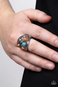 Paparazzi ♥ Down-To-Earth Detail - Orange ♥ Ring
